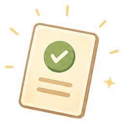 a single job application with a green check mark, shining